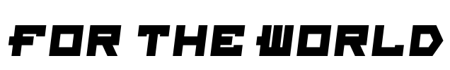 For The World Font Image