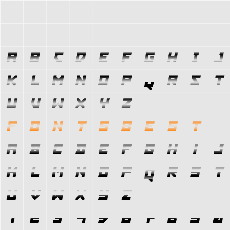 Hibernal Sentry Gradient Ital Character Map