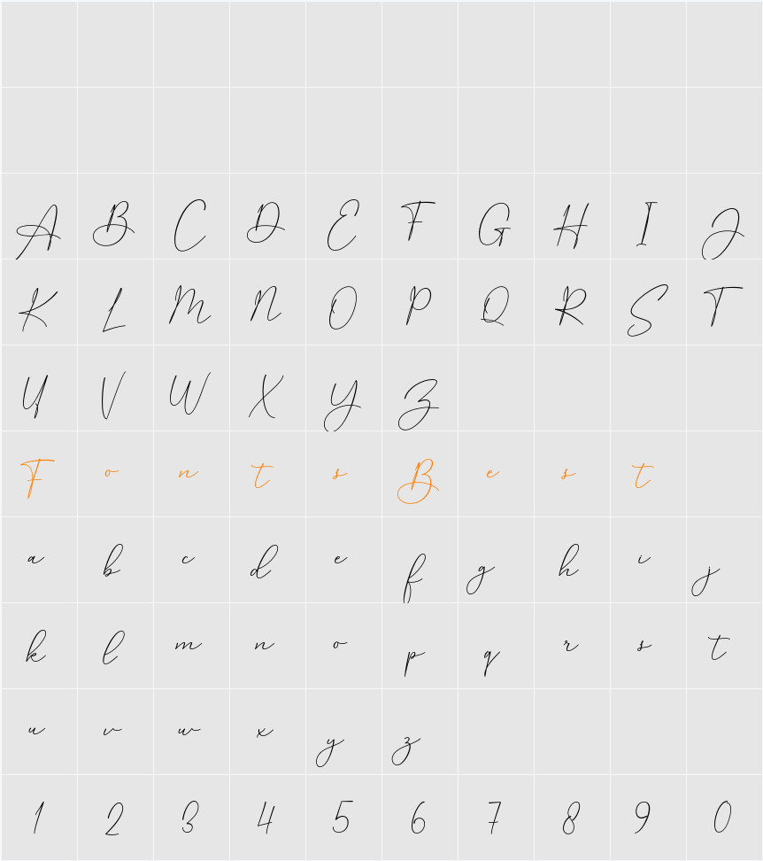 Salenta Character Map