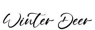 Winter Deer Font Image