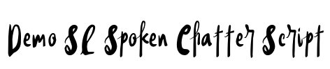 Demo SL Spoken Chatter Script Font Image