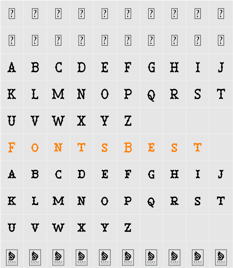 Venata Character Map