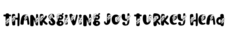 Thanksgiving Joy Turkey Head Font Image