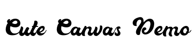 Cute Canvas Demo Font Image