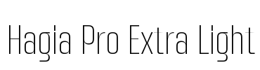 Hagia Pro Extra Light Font Image