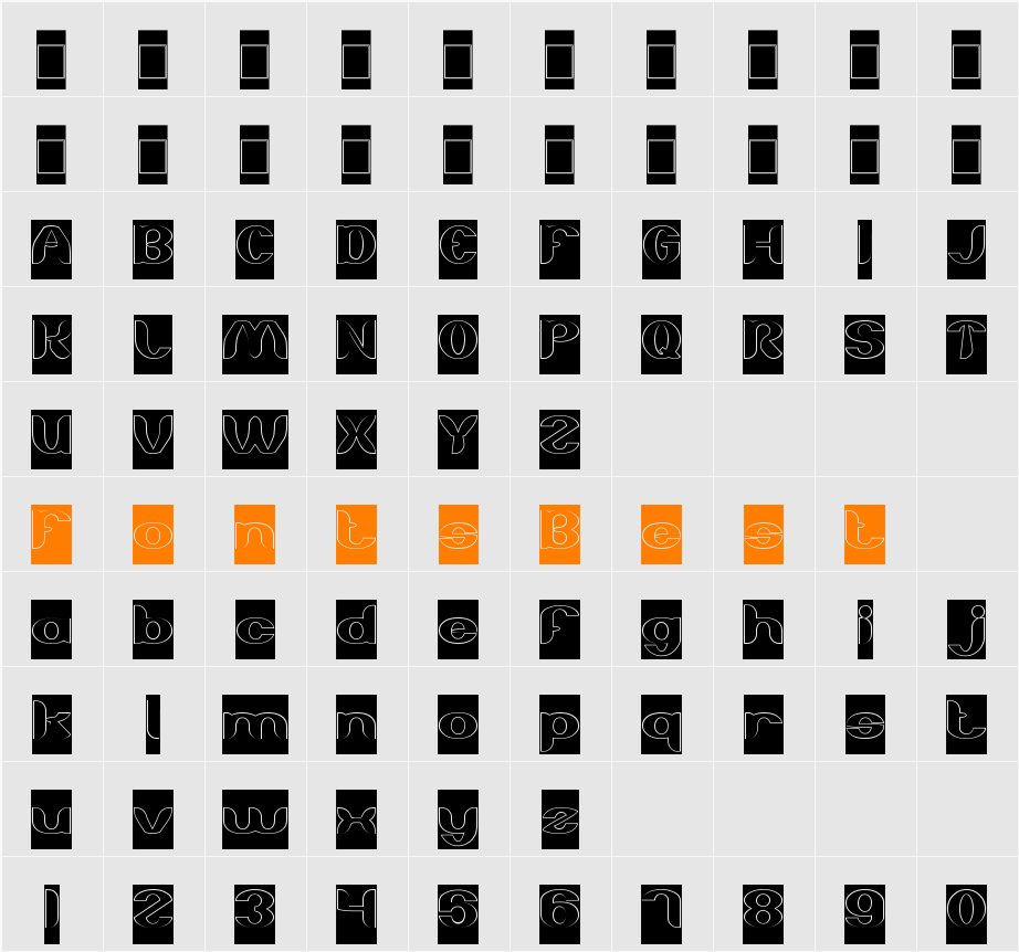 About you-Hollow-Inverse Character Map