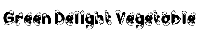 Green Delight Vegetable Font Image