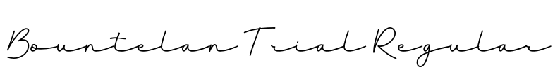 Bountelan Trial Regular Font Image