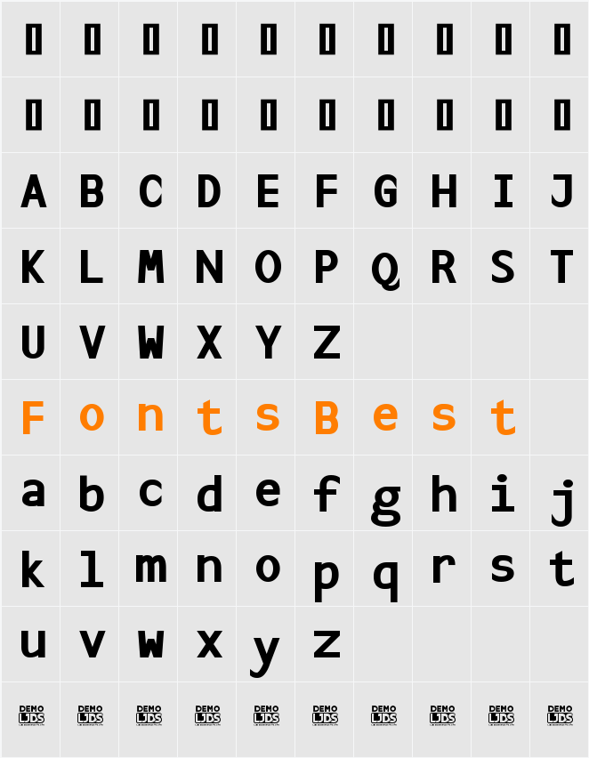 LJDS Sans Character Map