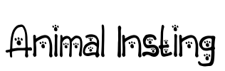 Animal Insting Font Image