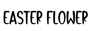 Easter Flower Font Image