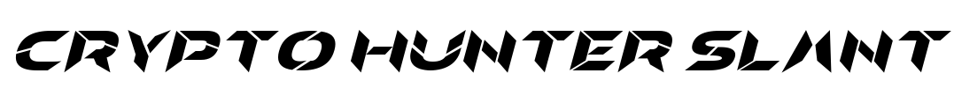 Crypto Hunter Slant Font Image