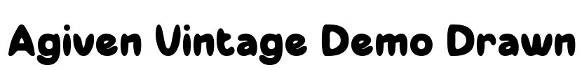 Agiven Vintage Demo Drawn Font Image