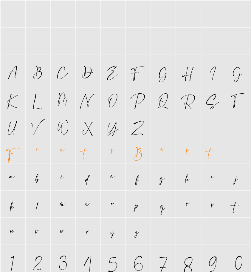 Hello Bosnia Script Character Map