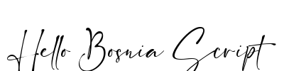 Hello Bosnia Script Font Image
