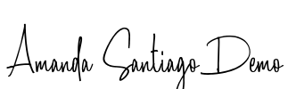 Amanda Santiago Demo Font Image