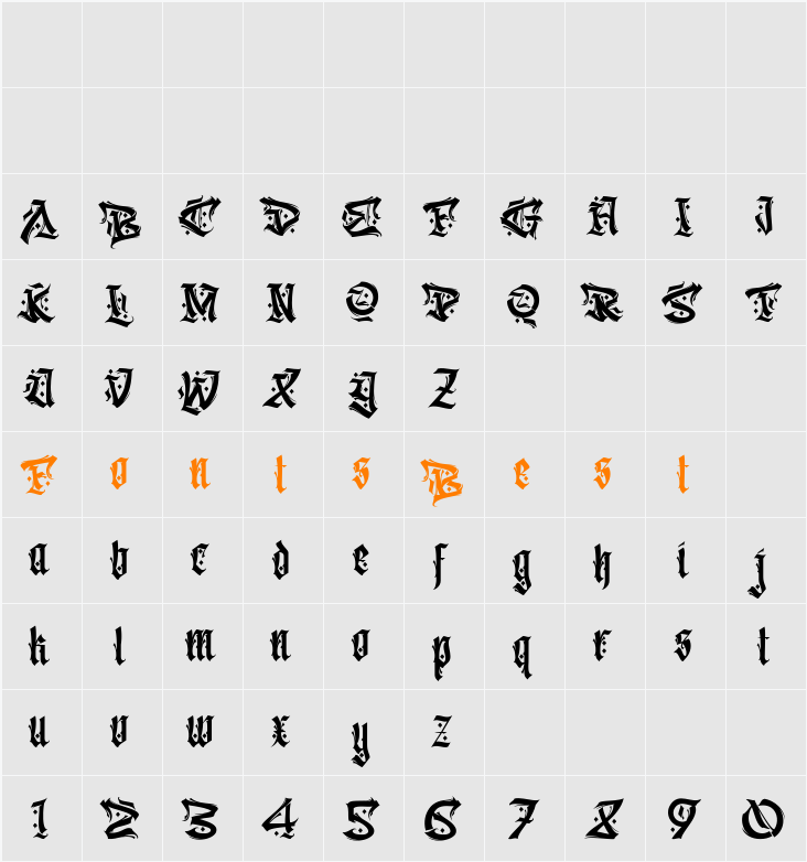 Aveinatortia Personal Use Only Character Map