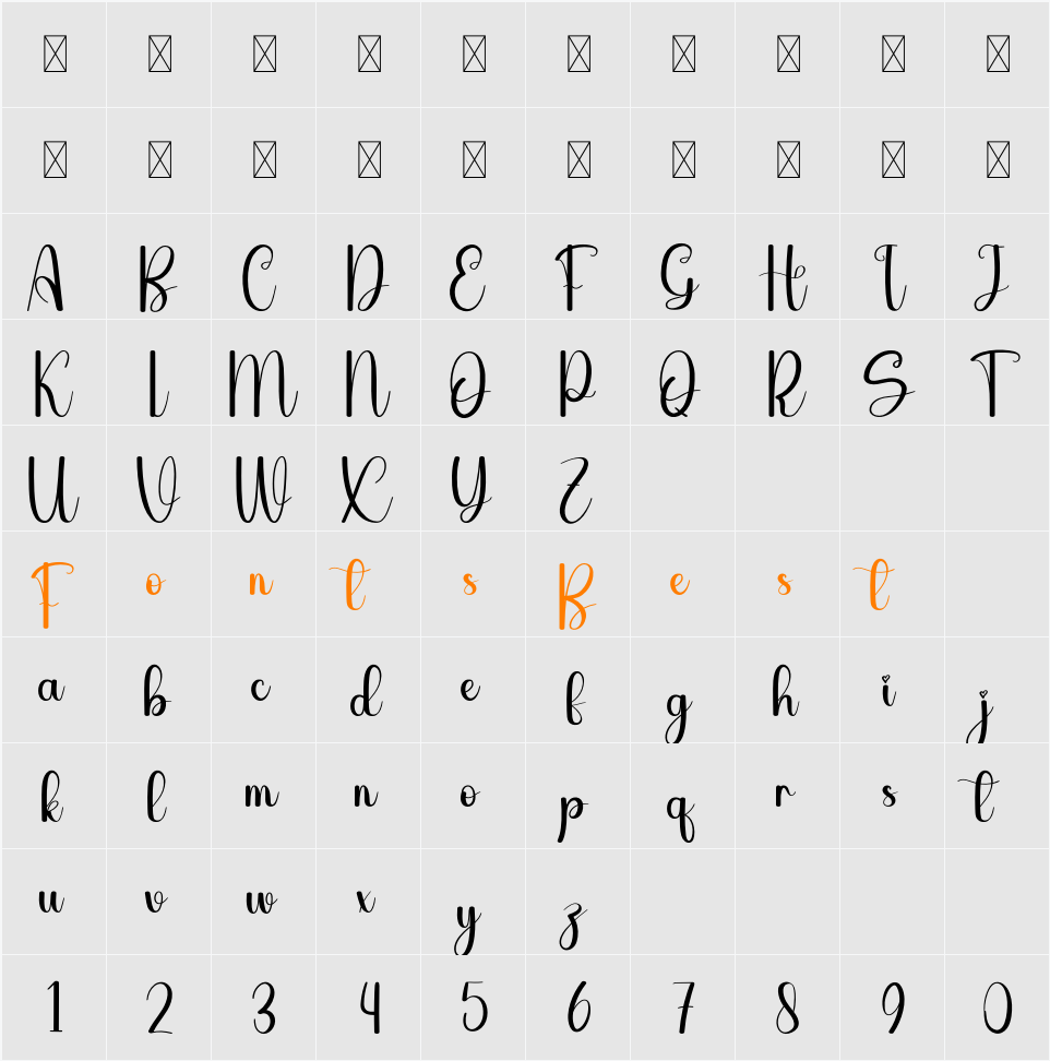 Rubicon Character Map