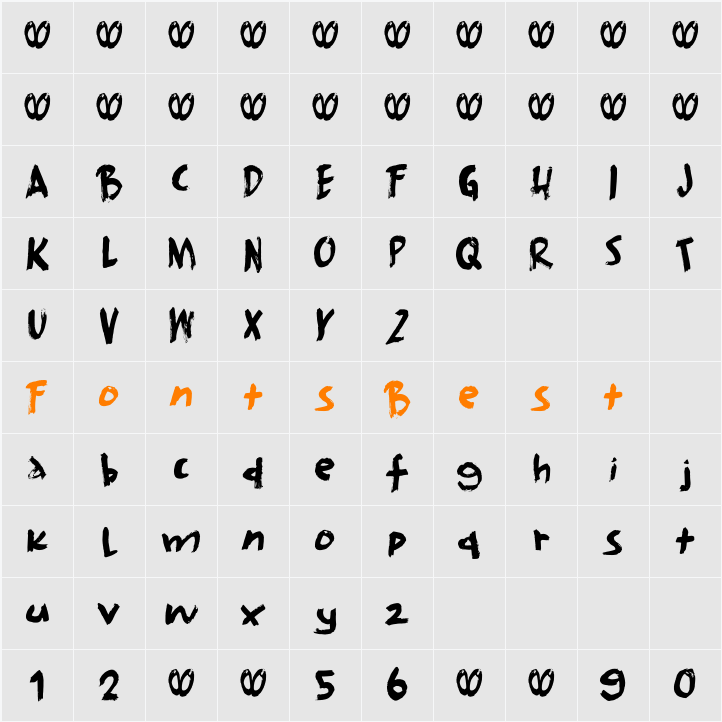 Chaos Manual DEMO Character Map
