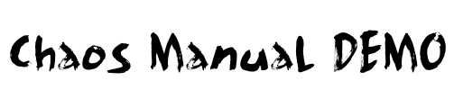 Chaos Manual DEMO Font Image