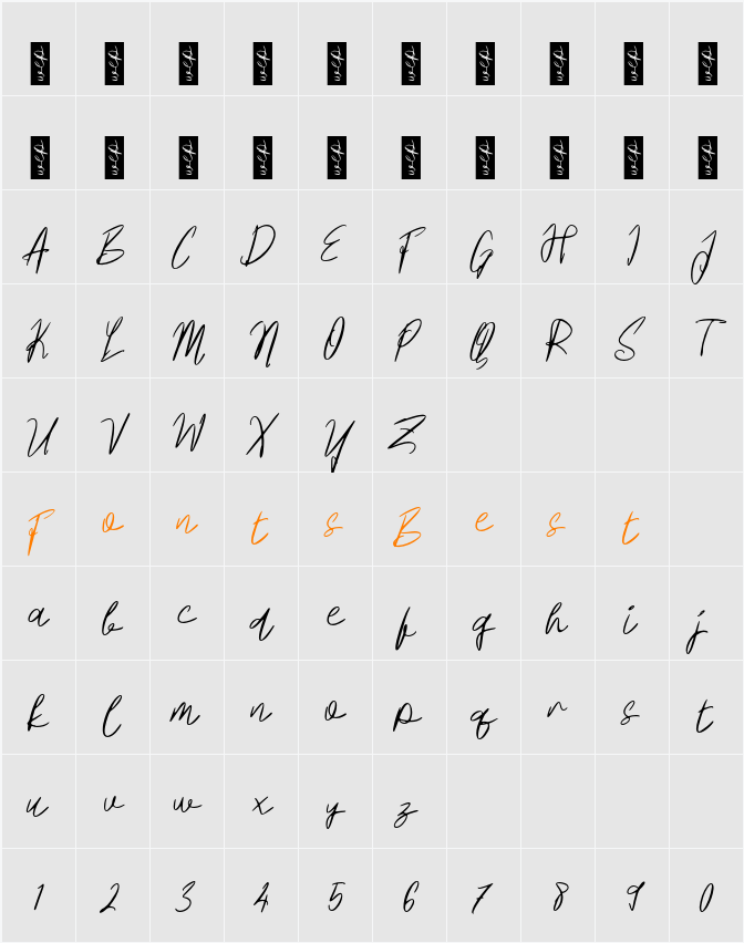 L Lasmiate Character Map