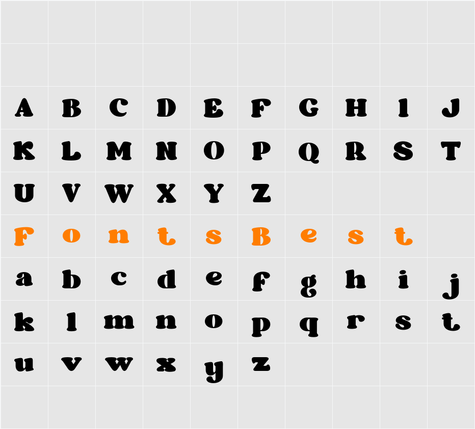 Black Orange Character Map