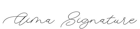 Aima Signature Font Image