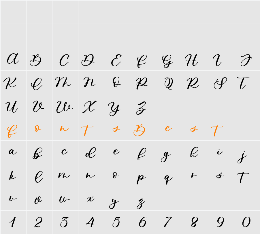 Mantra Cinta Character Map