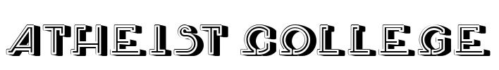Atheist College Font Image
