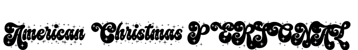 American Christmas PERSONAL Font Image