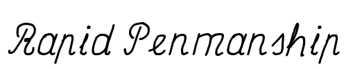 Rapid Penmanship Font Image