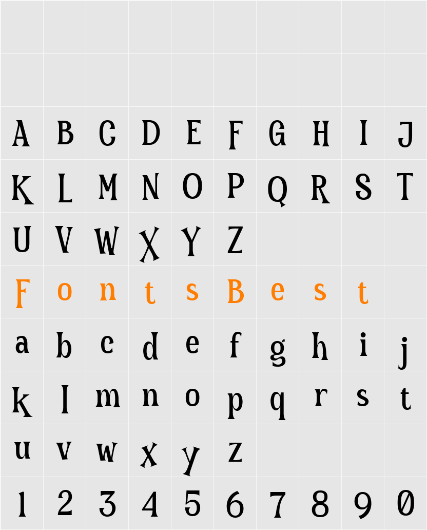 The Hoca Character Map