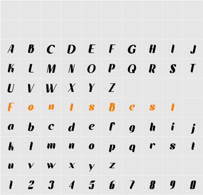 Laksmi Character Map