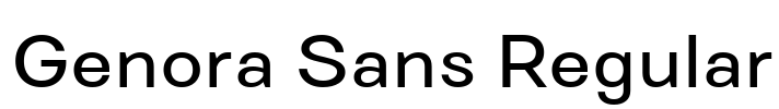 Genora Sans Regular Font Image