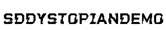SDDystopianDemo Font Image