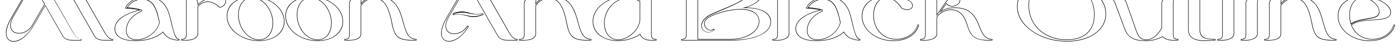 Maroon And Black Outline Font Image