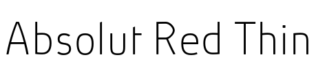 Absolut Red Thin Font Image