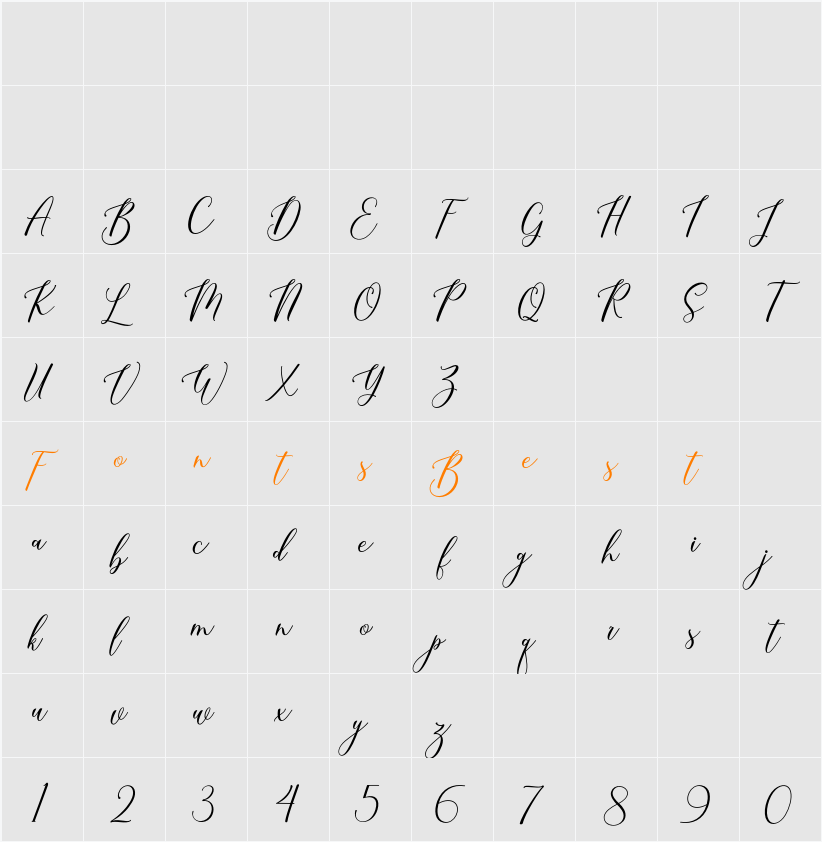 Bretallia Character Map