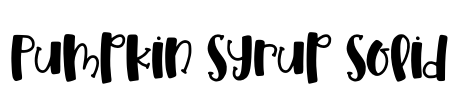 Pumpkin Syrup Solid Font Image