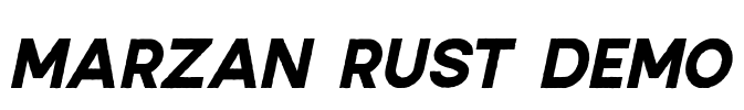 Marzan Rust DEMO Font Image