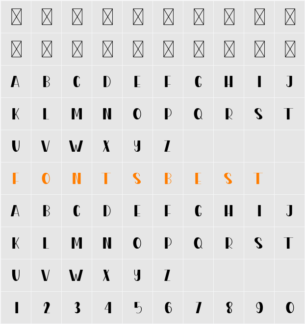 Factory Character Map
