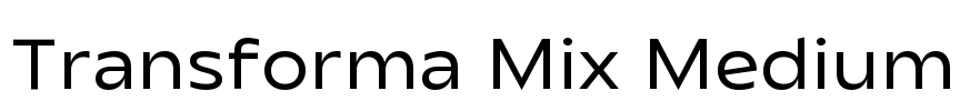 Transforma Mix Medium Font Image