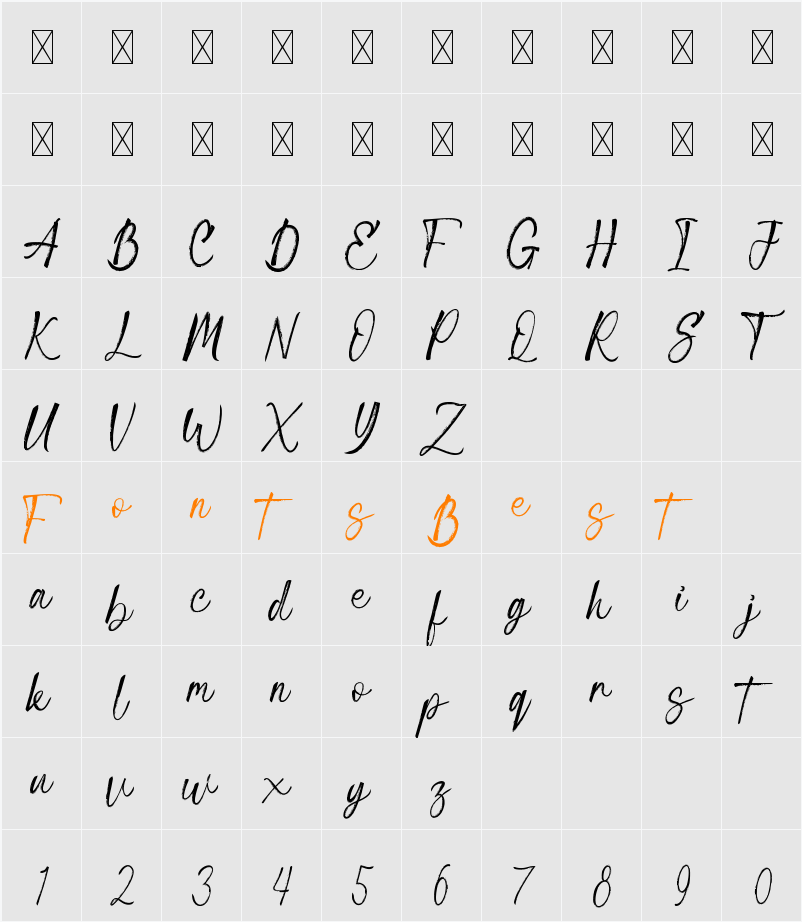 Right Character Map