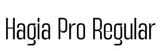 Hagia Pro Regular  Font Image
