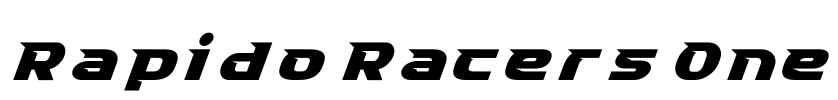 Rapido Racers One Font Image