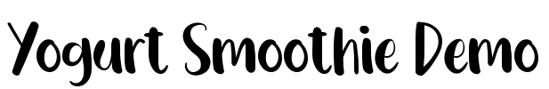 Yogurt Smoothie Demo Font Image