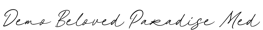 Demo Beloved Paradise Med Font Image