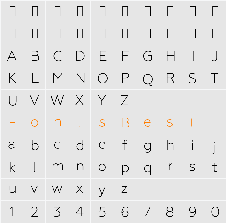 Geoform Character Map