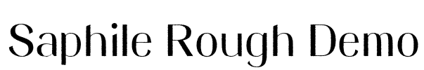 Saphile Rough Demo Font Image