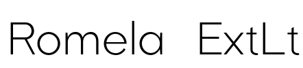 Romela  ExtLt Font Image